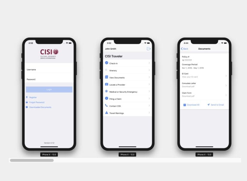 CISI APP screenshots